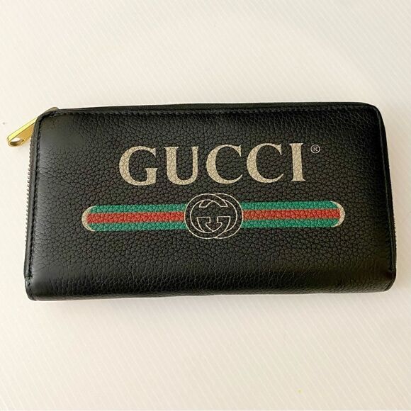 GUCCI Leather Long Wallet Black - Picture 1 of 10